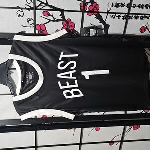 Blu Rock Beast Tank Top & Shorts Set Black and White NEW